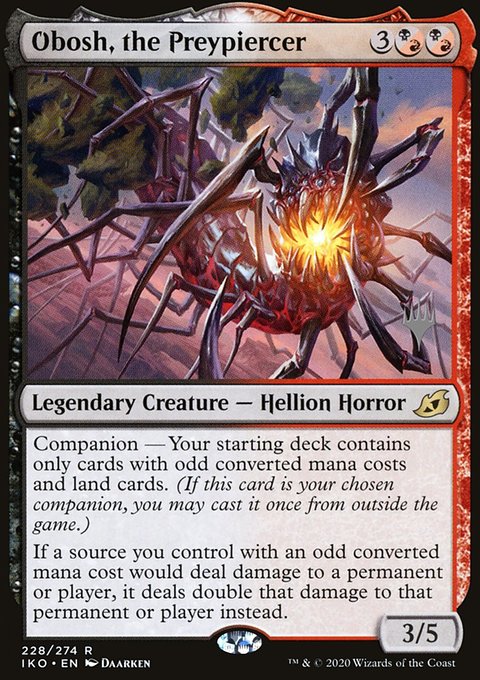 Obosh, the Preypiercer, Ikoria: Lair of Behemoths Promos #228p, Magic: The Gathering card