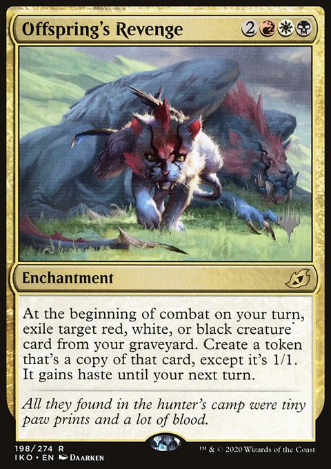 Offspring's Revenge, Ikoria: Lair of Behemoths Promos #198p, Magic: The Gathering card
