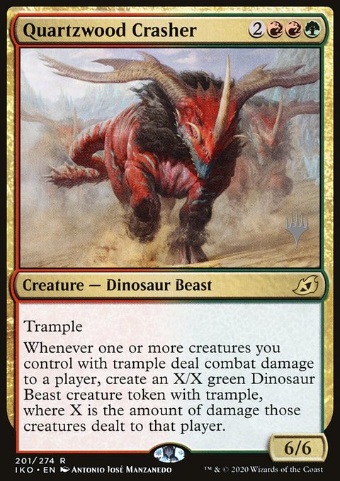 Quartzwood Crasher, Ikoria: Lair of Behemoths Promos #201p, Magic: The Gathering card