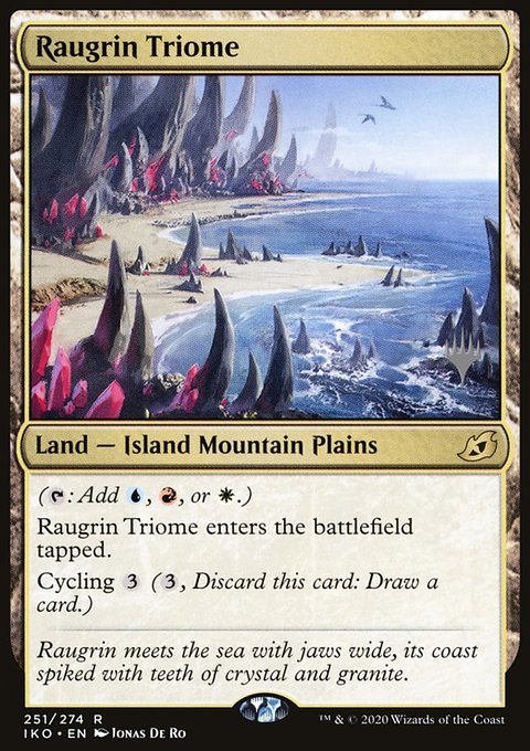 Raugrin Triome, Ikoria: Lair of Behemoths Promos #251p, Magic: The Gathering card