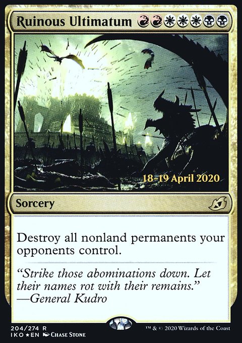 Ruinous Ultimatum, Ikoria: Lair of Behemoths Promos #204s, Magic: The Gathering card