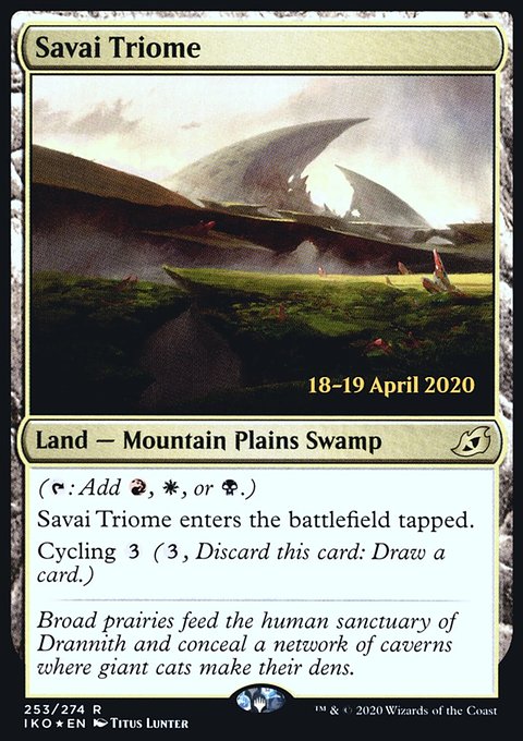 Savai Triome, Ikoria: Lair of Behemoths Promos #253s, Magic: The Gathering card