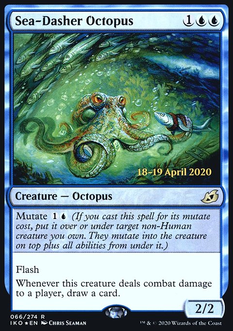 Sea-Dasher Octopus, Ikoria: Lair of Behemoths Promos #66s, Magic: The Gathering card