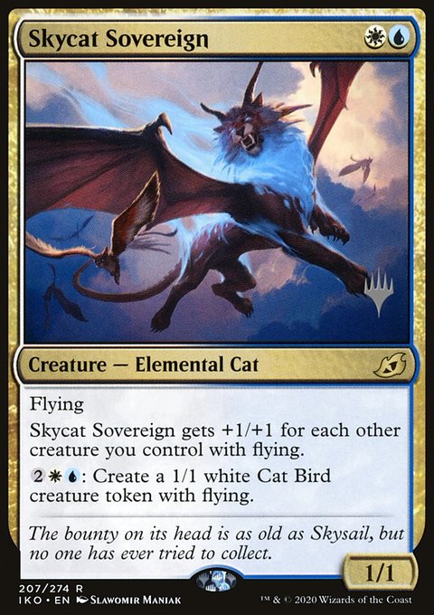 Skycat Sovereign, Ikoria: Lair of Behemoths Promos #207p, Magic: The Gathering card