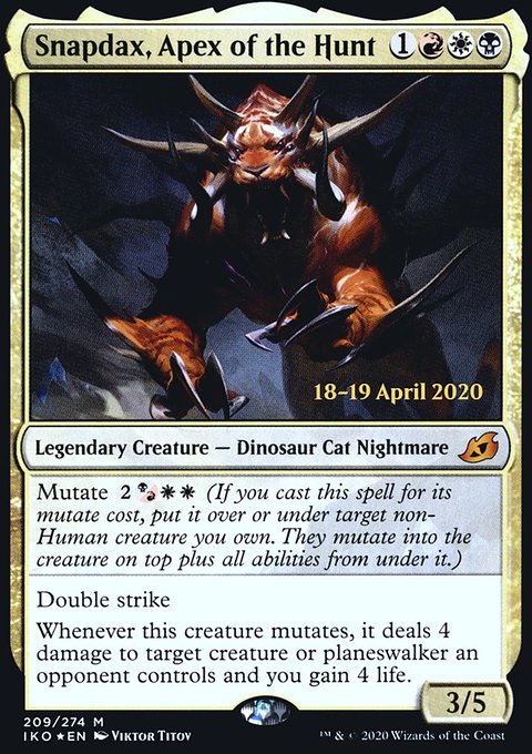 Snapdax, Apex of the Hunt, Ikoria: Lair of Behemoths Promos #209s, Magic: The Gathering card