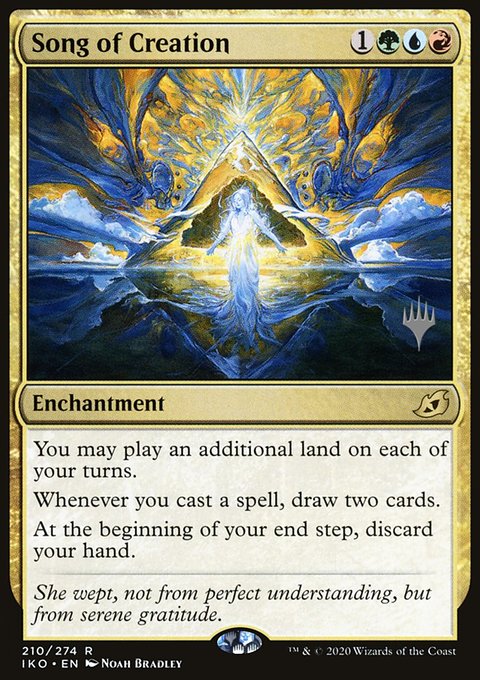 Song of Creation, Ikoria: Lair of Behemoths Promos #210p, Magic: The Gathering card