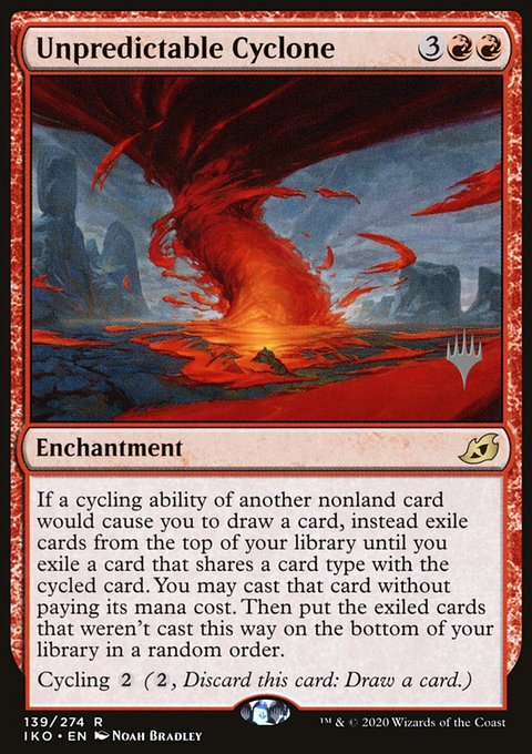 Unpredictable Cyclone, Ikoria: Lair of Behemoths Promos #139p, Magic: The Gathering card