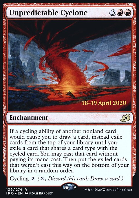 Unpredictable Cyclone, Ikoria: Lair of Behemoths Promos #139s, Magic: The Gathering card