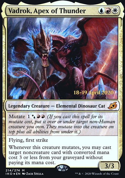 Vadrok, Apex of Thunder, Ikoria: Lair of Behemoths Promos #214s, Magic: The Gathering card