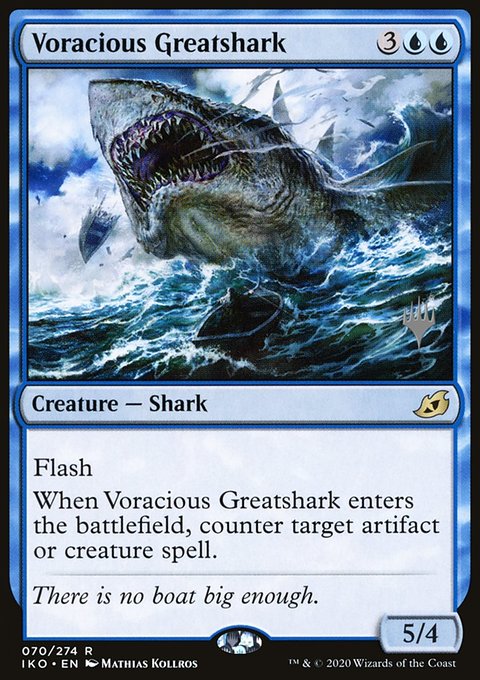 Voracious Greatshark, Ikoria: Lair of Behemoths Promos #70p, Magic: The Gathering card