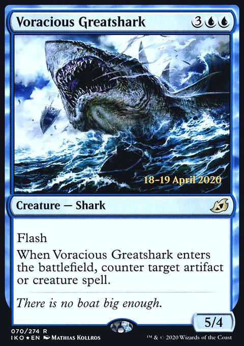 Voracious Greatshark, Ikoria: Lair of Behemoths Promos #70s, Magic: The Gathering card