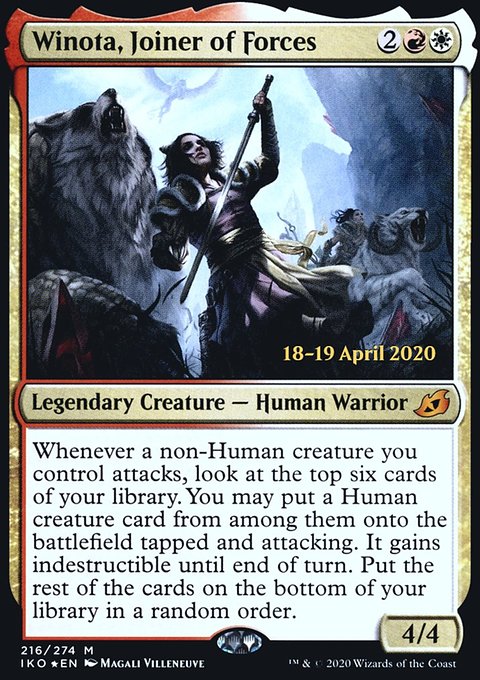 Winota, Joiner of Forces, Ikoria: Lair of Behemoths Promos #216s, Magic: The Gathering card