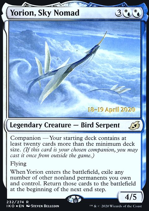 Yorion, Sky Nomad, Ikoria: Lair of Behemoths Promos #232s, Magic: The Gathering card