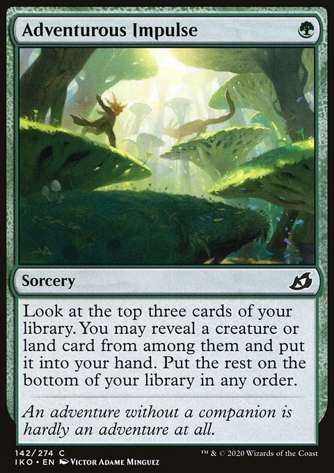 Adventurous Impulse, Ikoria: Lair of Behemoths #142, Magic: The Gathering card