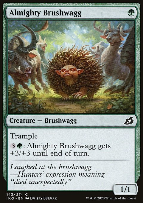 Almighty Brushwagg, Ikoria: Lair of Behemoths #143, Magic: The Gathering card