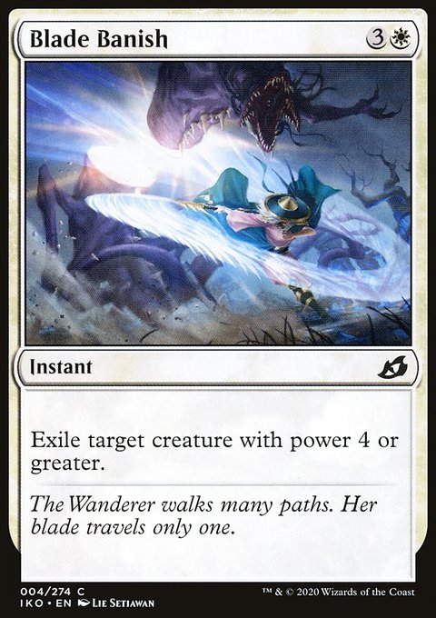 Blade Banish, Ikoria: Lair of Behemoths #4, Magic: The Gathering card