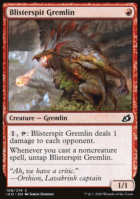 Blisterspit Gremlin, Ikoria: Lair of Behemoths #108, Magic: The Gathering card