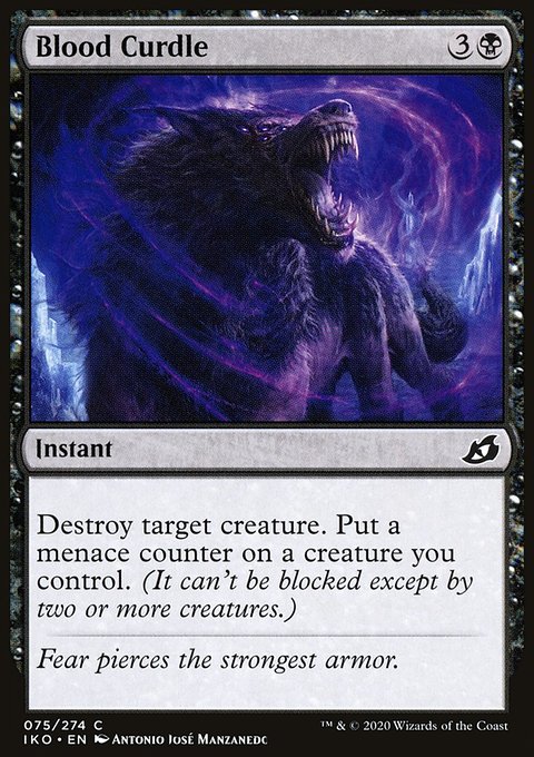 Blood Curdle, Ikoria: Lair of Behemoths #75, Magic: The Gathering card