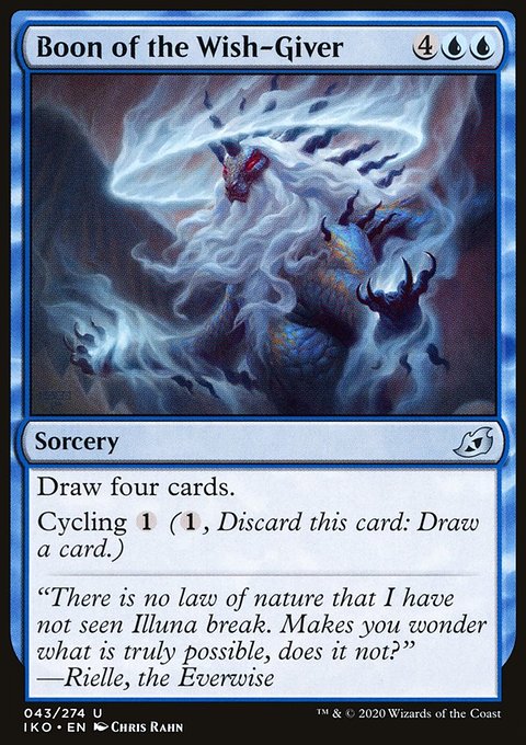 Boon of the Wish-Giver, Ikoria: Lair of Behemoths #43, Magic: The Gathering card
