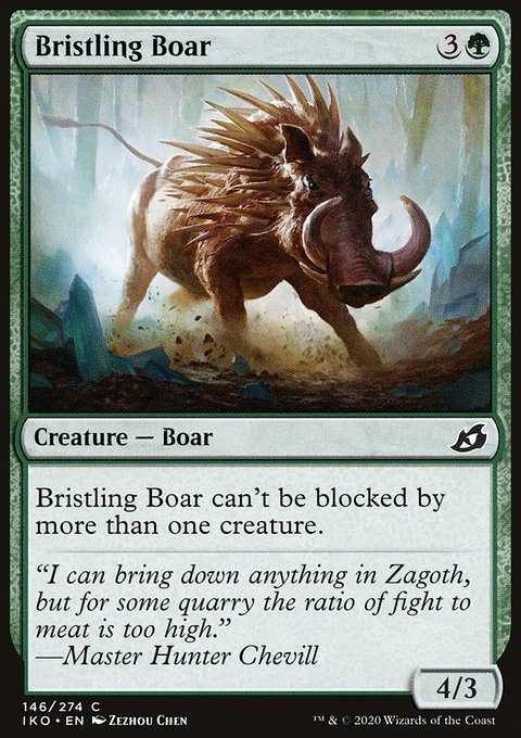 Bristling Boar, Ikoria: Lair of Behemoths #146, Magic: The Gathering card