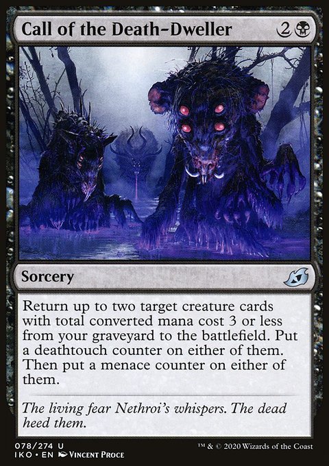 Call of the Death-Dweller, Ikoria: Lair of Behemoths #78, Magic: The Gathering card