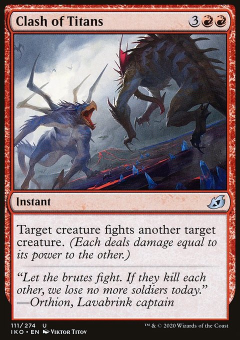 Clash of Titans, Ikoria: Lair of Behemoths #111, Magic: The Gathering card