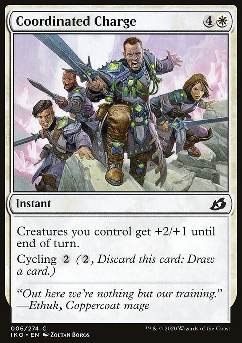Coordinated Charge, Ikoria: Lair of Behemoths #6, Magic: The Gathering card