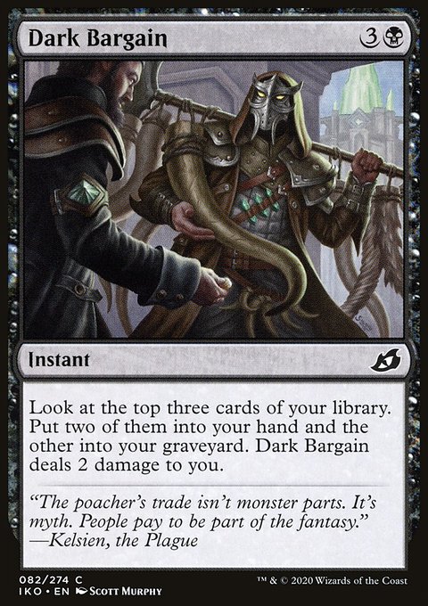 Dark Bargain, Ikoria: Lair of Behemoths #82, Magic: The Gathering card