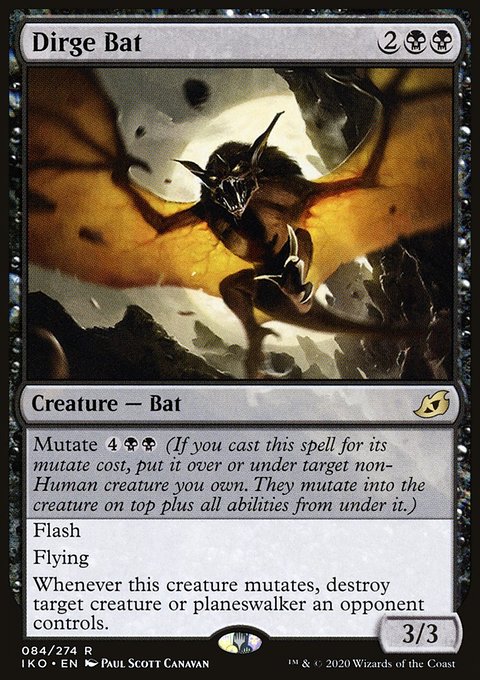 Dirge Bat, Ikoria: Lair of Behemoths #84, Magic: The Gathering card