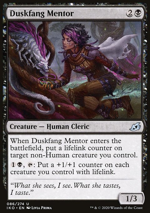 Duskfang Mentor, Ikoria: Lair of Behemoths #86, Magic: The Gathering card