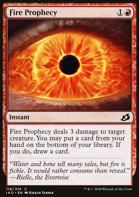 Fire Prophecy, Ikoria: Lair of Behemoths #116, Magic: The Gathering card
