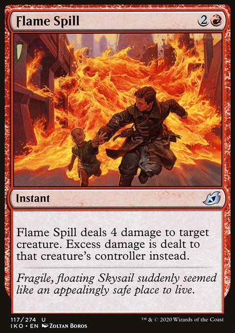 Flame Spill, Ikoria: Lair of Behemoths #117, Magic: The Gathering card
