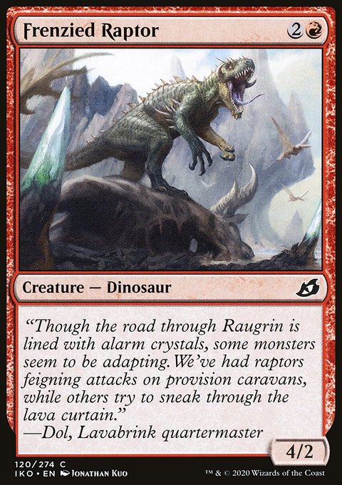 Frenzied Raptor, Ikoria: Lair of Behemoths #120, Magic: The Gathering card