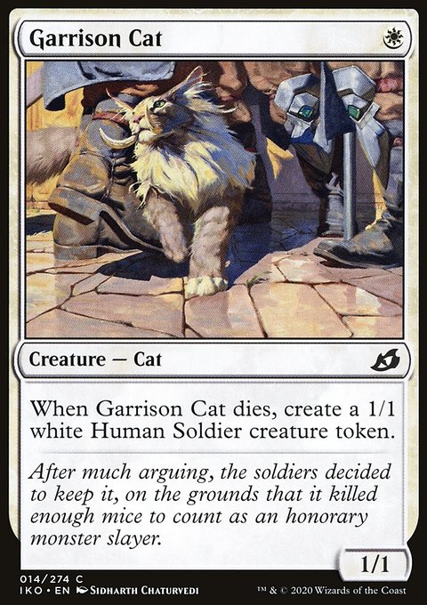 Garrison Cat, Ikoria: Lair of Behemoths #14, Magic: The Gathering card