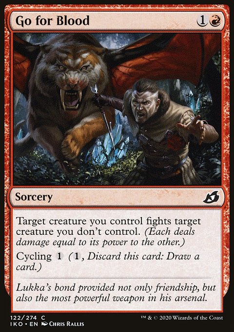 Go for Blood, Ikoria: Lair of Behemoths #122, Magic: The Gathering card