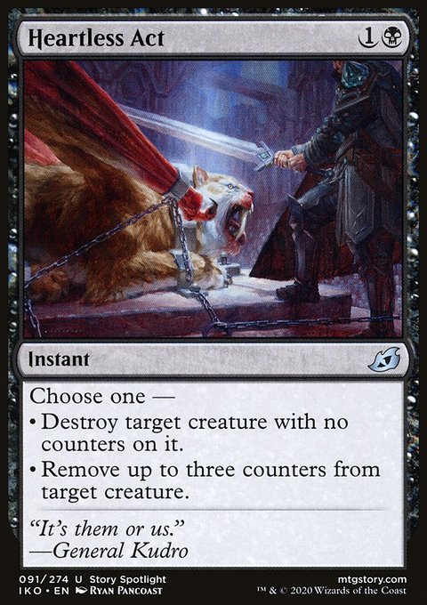 Heartless Act, Ikoria: Lair of Behemoths #91, Magic: The Gathering card