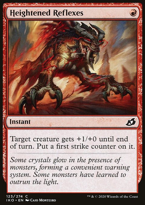Heightened Reflexes, Ikoria: Lair of Behemoths #123, Magic: The Gathering card