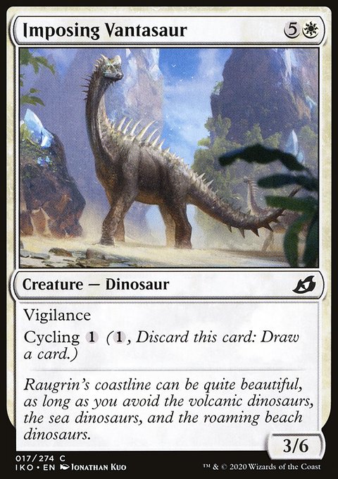 Imposing Vantasaur, Ikoria: Lair of Behemoths #17, Magic: The Gathering card