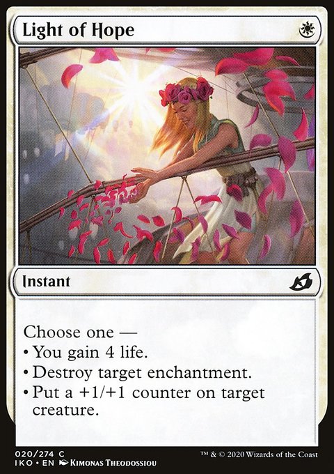 Light of Hope, Ikoria: Lair of Behemoths #20, Magic: The Gathering card