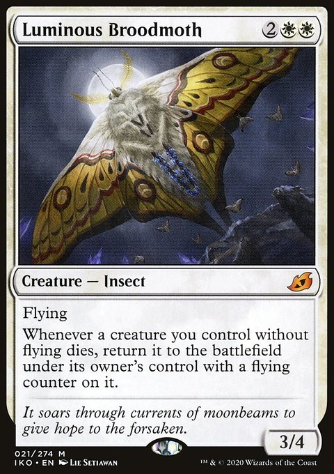 Luminous Broodmoth, Ikoria: Lair of Behemoths #21, Magic: The Gathering card