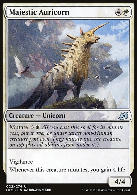Majestic Auricorn, Ikoria: Lair of Behemoths #22, Magic: The Gathering card