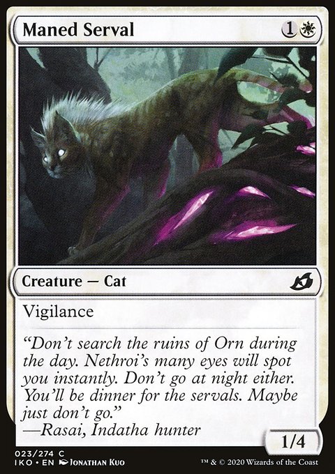 Maned Serval, Ikoria: Lair of Behemoths #23, Magic: The Gathering card