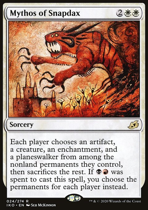 Mythos of Snapdax, Ikoria: Lair of Behemoths #24, Magic: The Gathering card