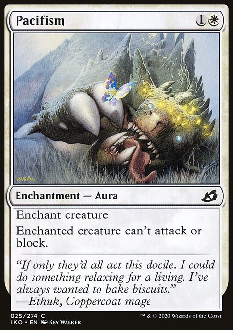 Pacifism, Ikoria: Lair of Behemoths #25, Magic: The Gathering card
