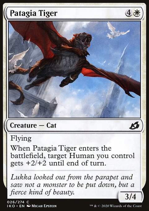 Patagia Tiger, Ikoria: Lair of Behemoths #26, Magic: The Gathering card