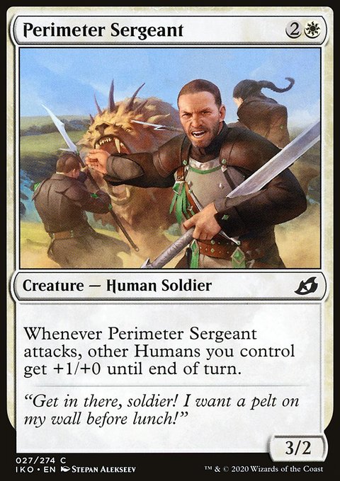 Perimeter Sergeant, Ikoria: Lair of Behemoths #27, Magic: The Gathering card