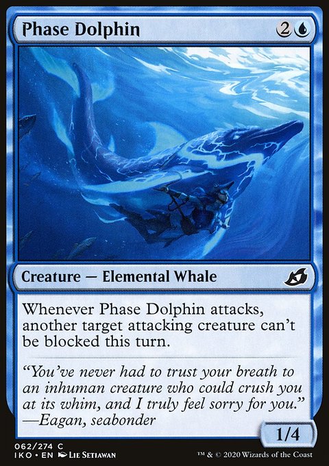 Phase Dolphin, Ikoria: Lair of Behemoths #62, Magic: The Gathering card