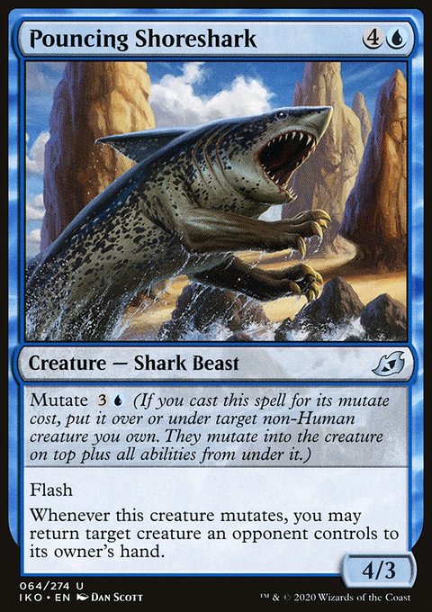 Pouncing Shoreshark, Ikoria: Lair of Behemoths #64, Magic: The Gathering card