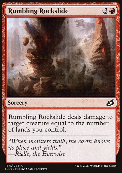 Rumbling Rockslide, Ikoria: Lair of Behemoths #134, Magic: The Gathering card