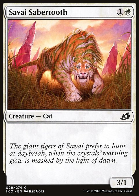 Savai Sabertooth, Ikoria: Lair of Behemoths #29, Magic: The Gathering card